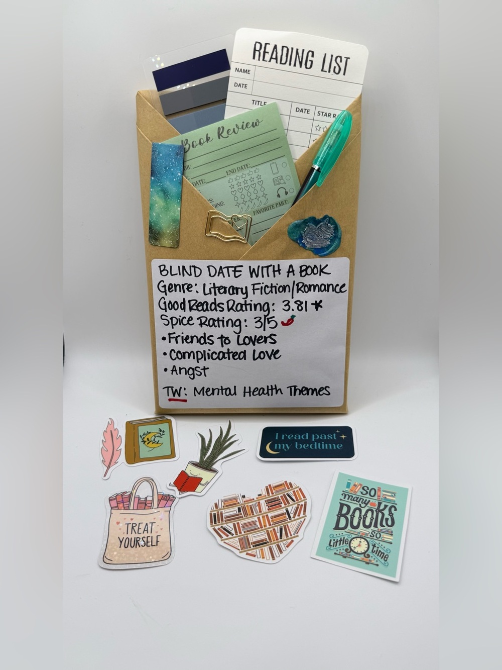 Blind Date With a Book #9  - Literary Fiction/Romance Book + Accessories